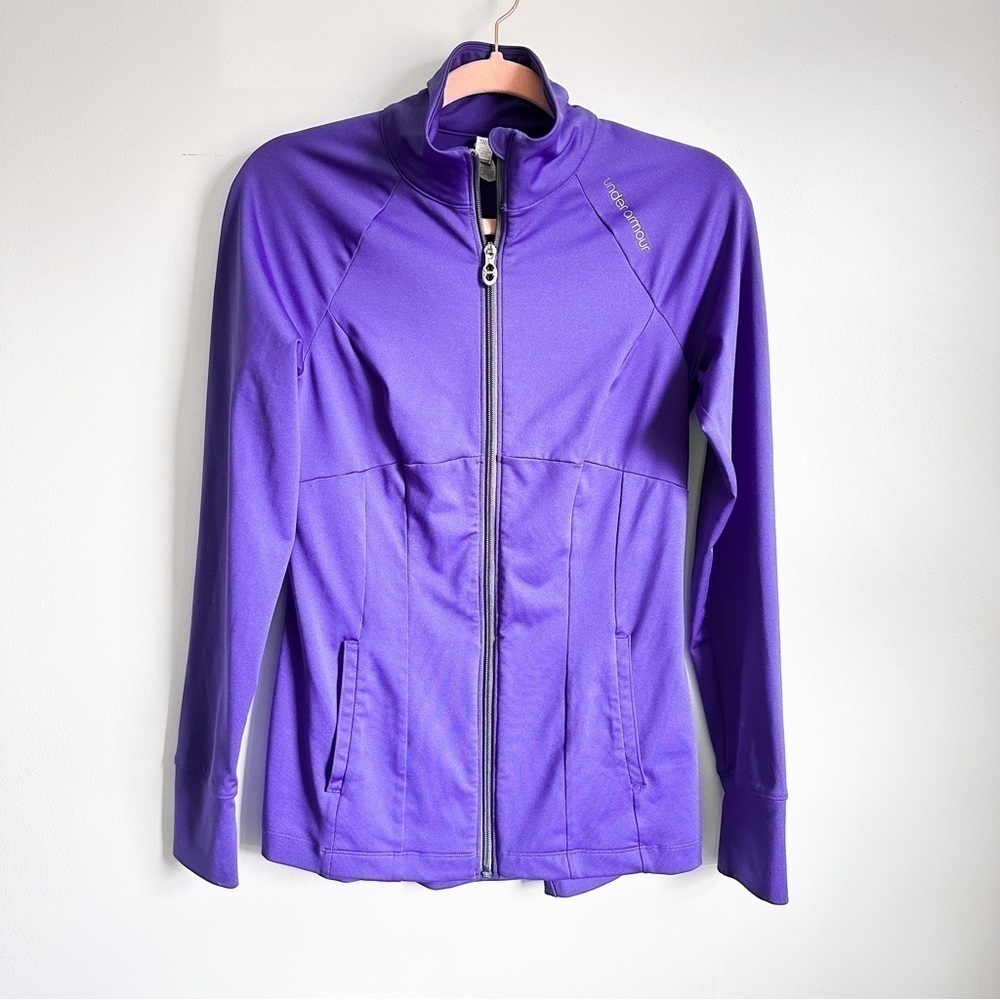 Under armour Purple Full Zip Activewear Lightweight Stretchy Jacket sz S/M